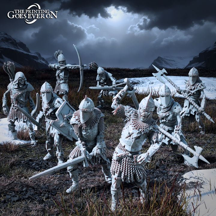 Barrow Wights Warband - 10 Models - Presupported