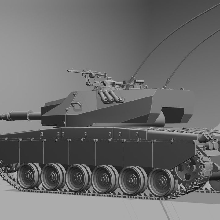3D Printable Pz. 68 ET with new armor package and 105mm gun by The