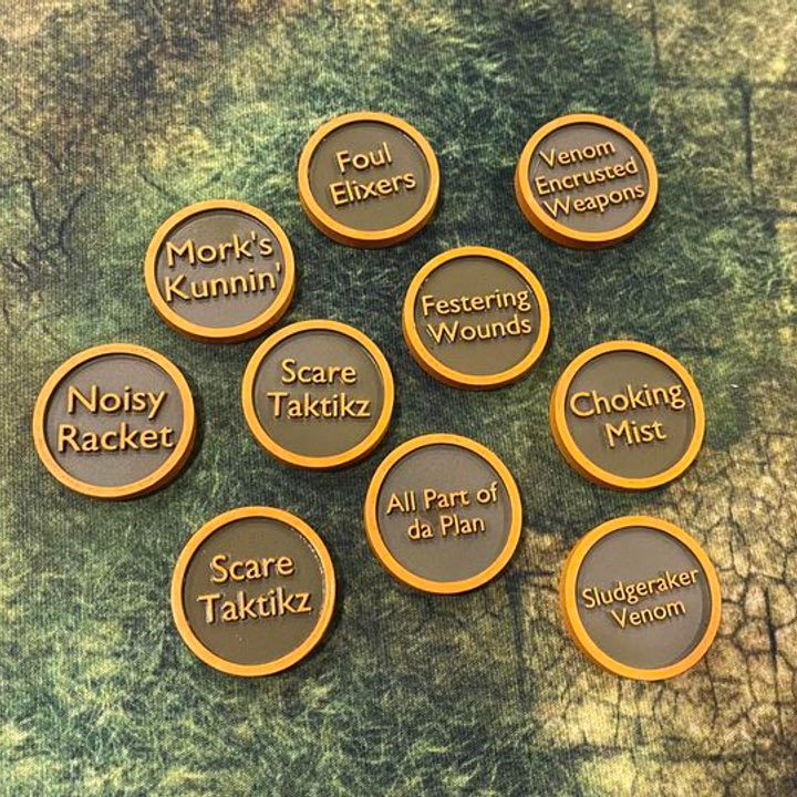 3D Printable Swamp Orc Tokens by Kevin Kucharski