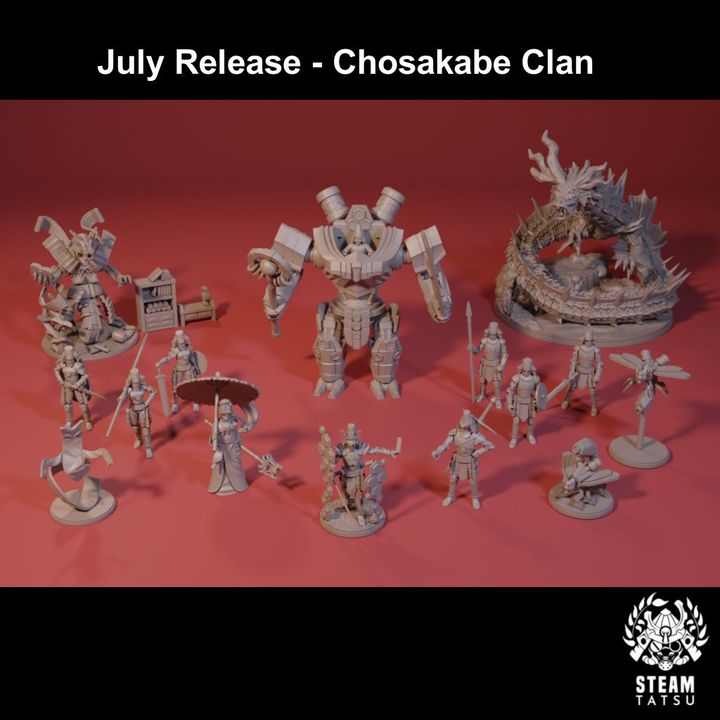 3D Printable July 24 Release Azai Clan by Steam Tatsu