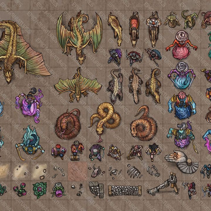 Oriental Dunes Virtual Tabletop Token Set / VTT Tokens Collection