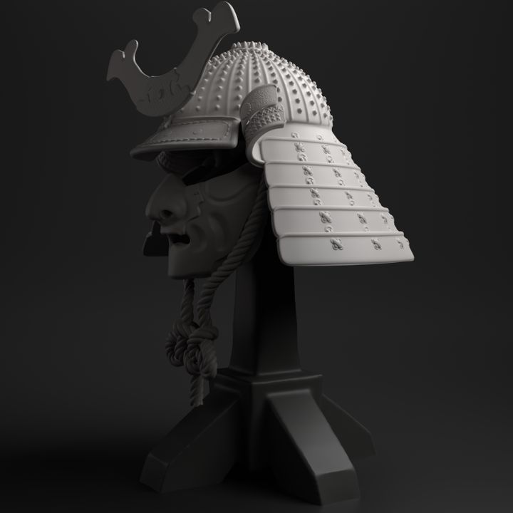 3D Printable Samurai Helmet Kabuto By Dino And Dog