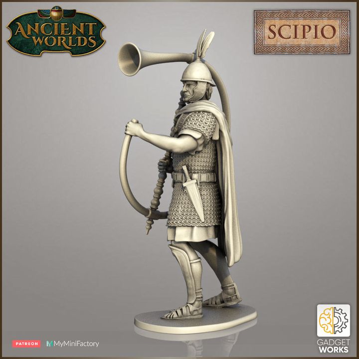 3D Printable 28mm Roman Republican Maniple Command pack by Gadgetworks