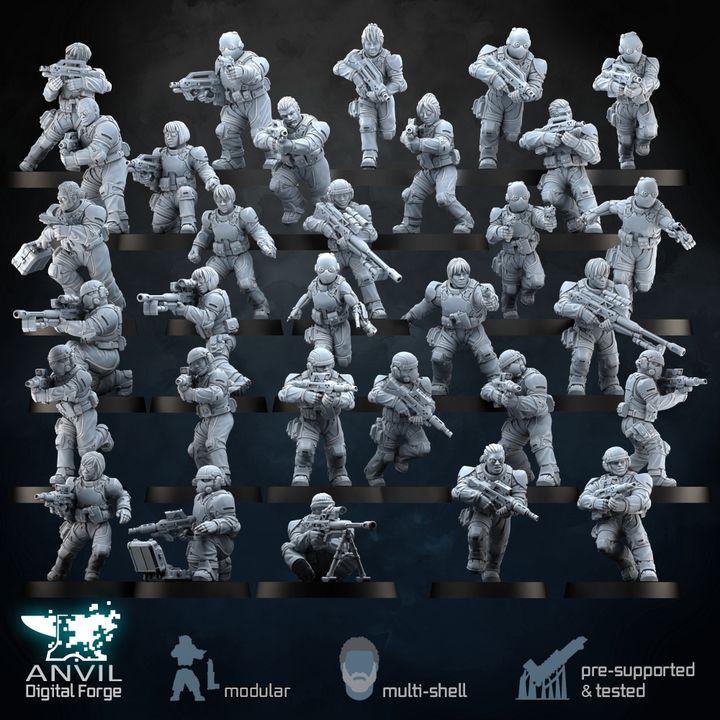 3D Printable Cyberpunk Special Operatives - Anvil Digital