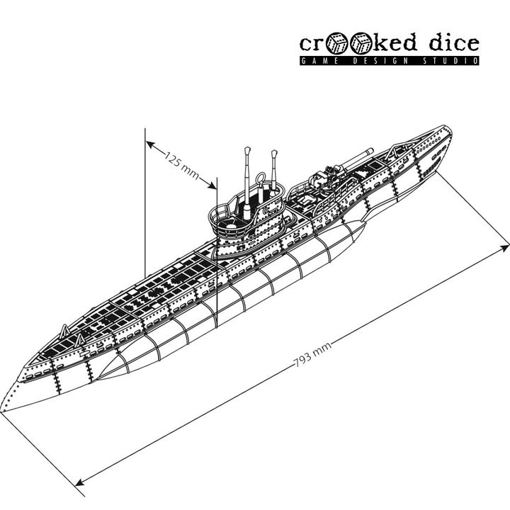 3D Printable U-Boat by Karl Perrotton