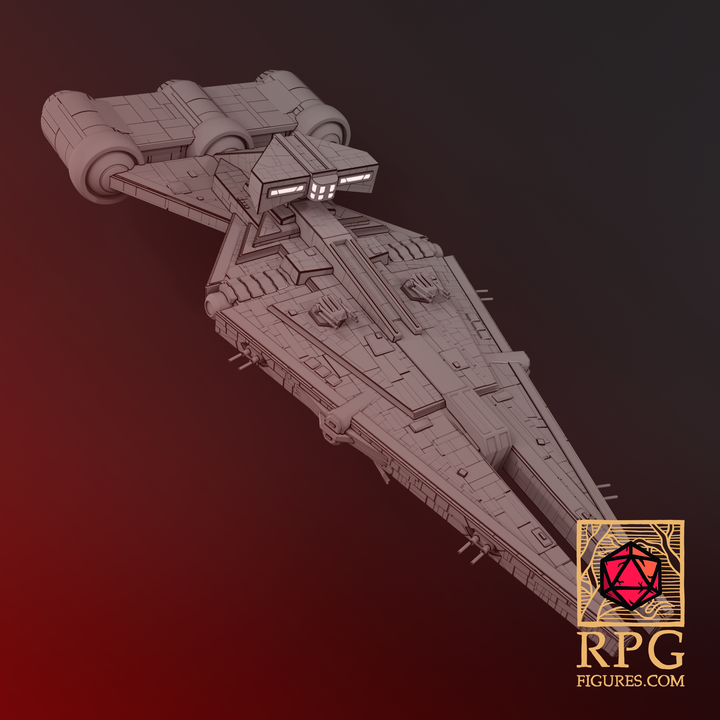 3D Printable Galactic Wars | Imperial Light Cruiser by RPG Figures