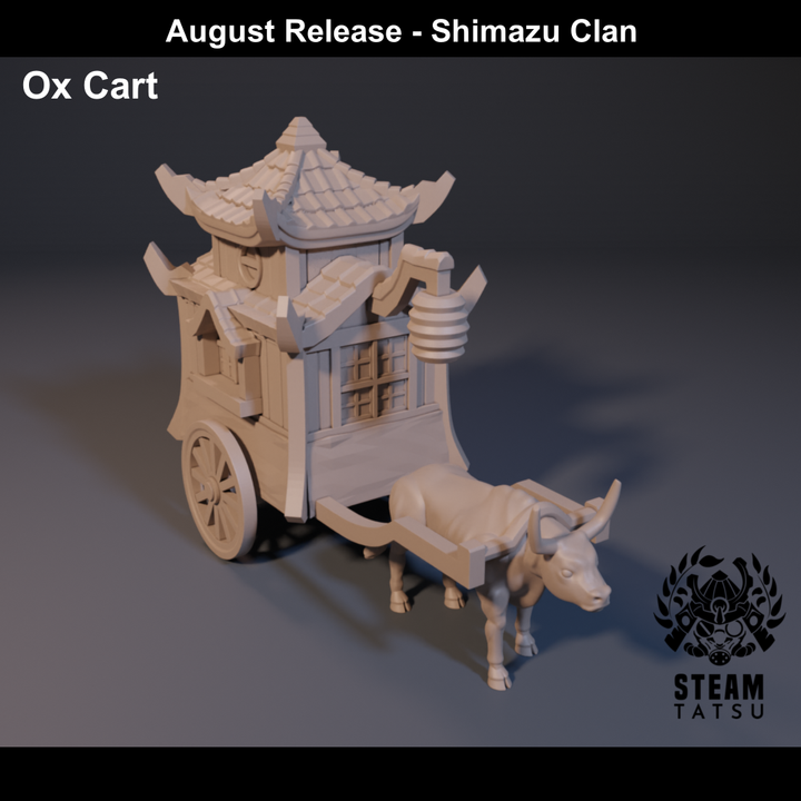 3D Printable Ox Cart by Steam Tatsu