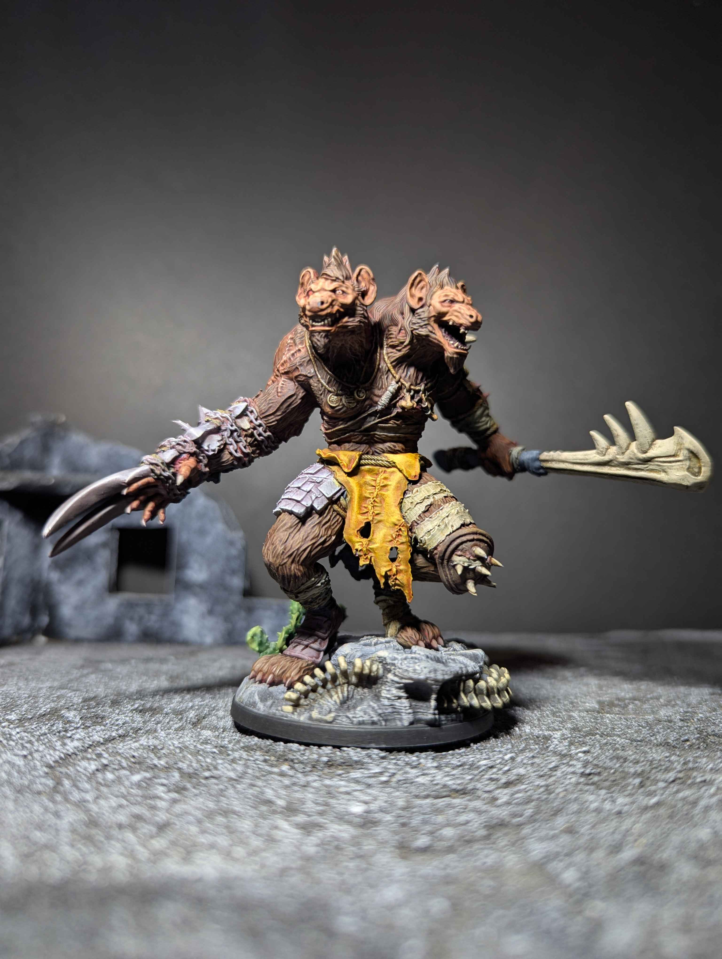 3D Printable Yenari Fleshmonger - Two-headed Beast by