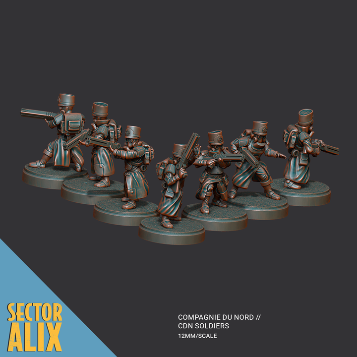 3D Printable SECTOR ALIX - COMPAGNIE DU NORD FACTION PACK by Bishok