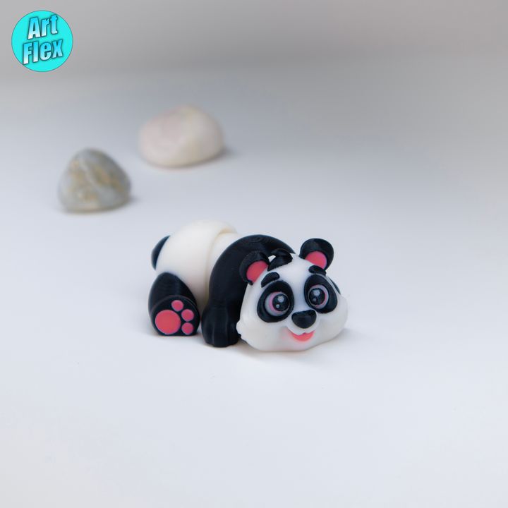 3D Printable Flexi Panda Print In Place by ArtFlex