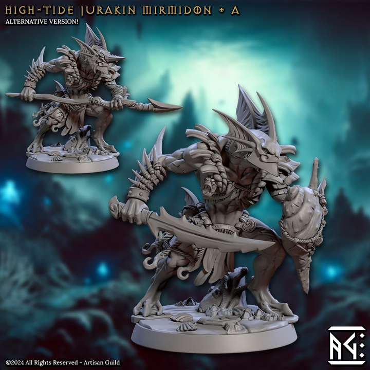 3D Printable High-Tide Jurakin Mirmidon - A (Mirmidons of the 