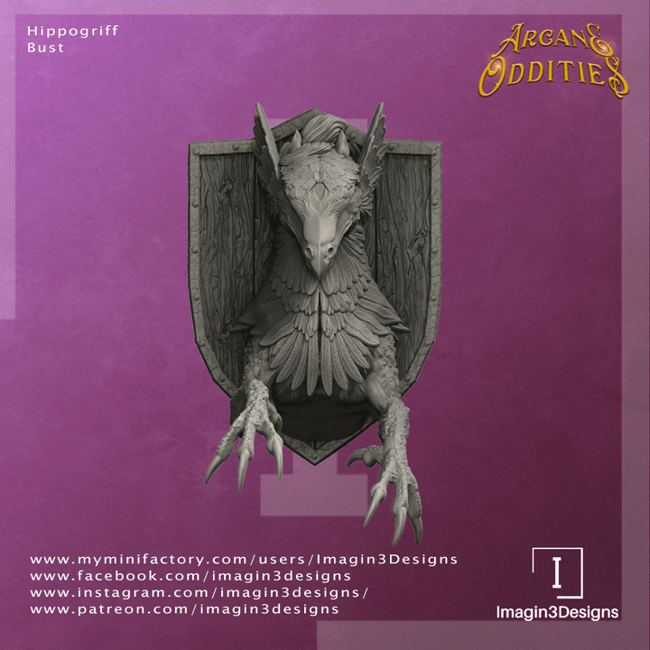 3D Printable Hippogriff Bust by Imagin3Designs