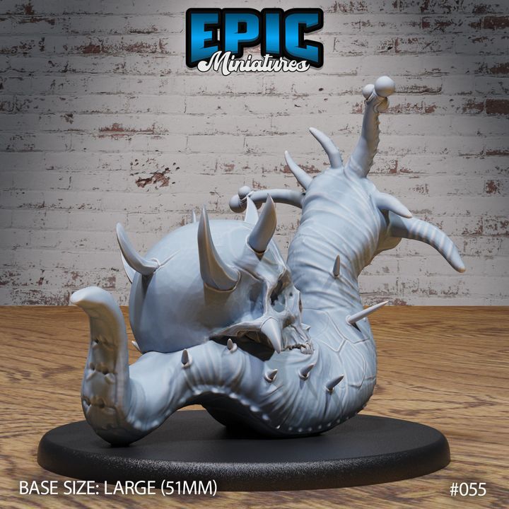 3D Printable Carrion Snail Screaming / Undead Shell Slug Creature ...