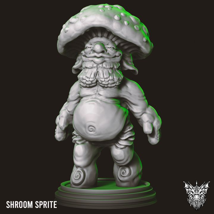3D Printable Shroom Sprite Statue by Maelstrom Makers