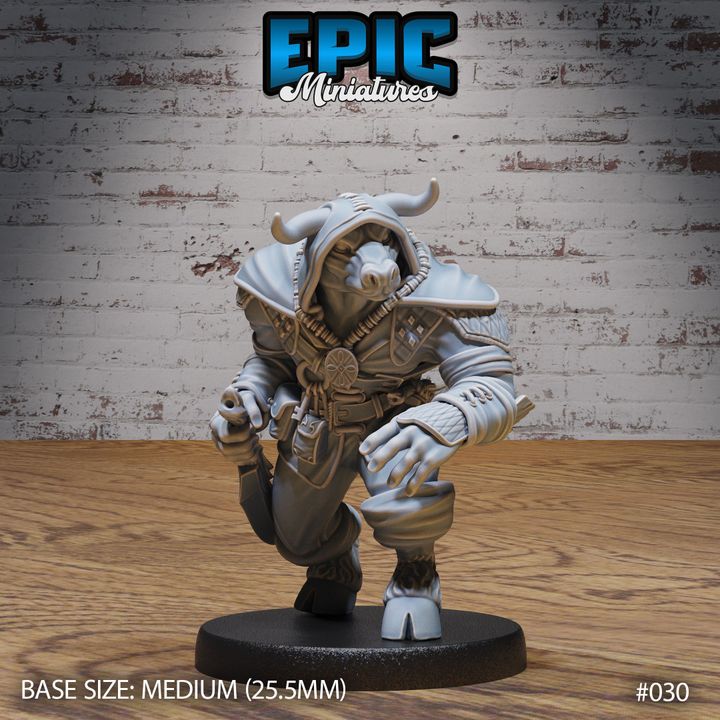 3D Printable Minotaur Tribe Rogue / Minotaurfolk Thief / Taurus Folk ...