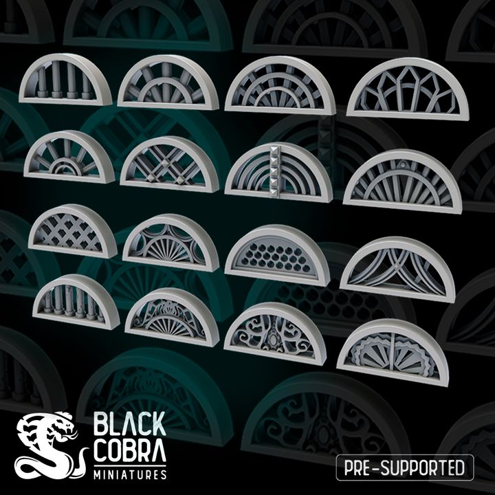 3D Printable Arched Windows Set by BlackCobraMiniatures 3d-printable-arched-windows-set-by-blackcobraminiatures