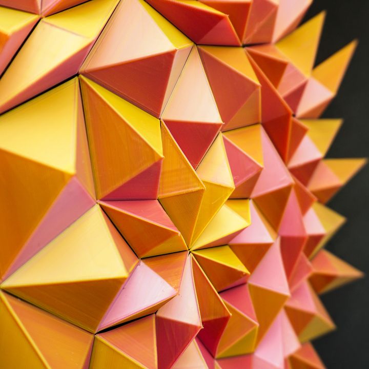 3D Printable Geometric Star/Sun Wall Design By Dgemily