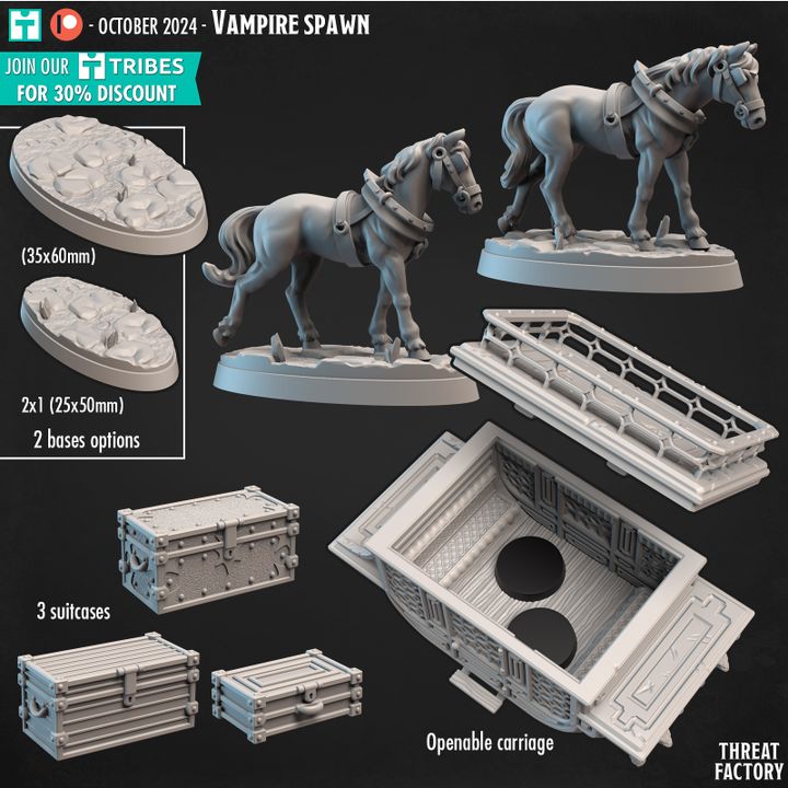 3D Printable Gothic carriage by Threat Factory