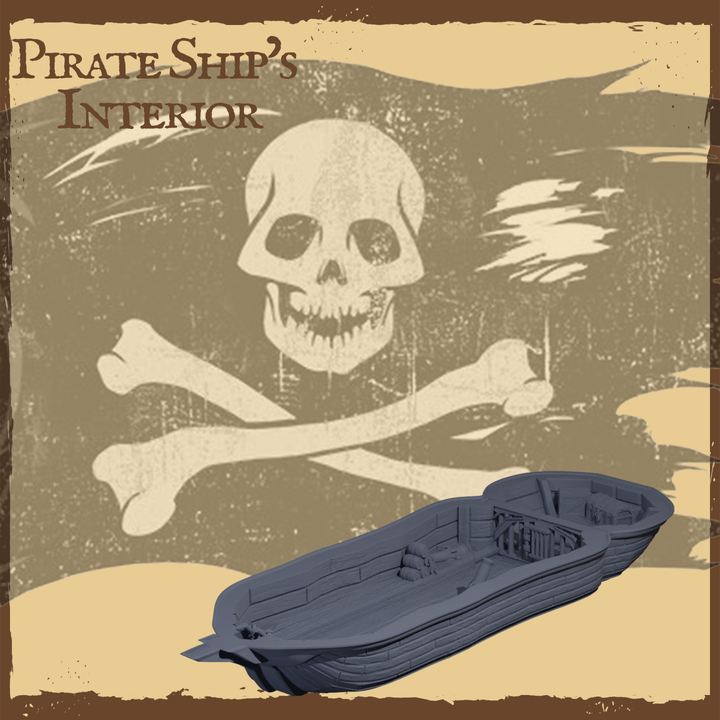 3D Printable The Ancient Mariner Modular Pirate Ship for Tabletop