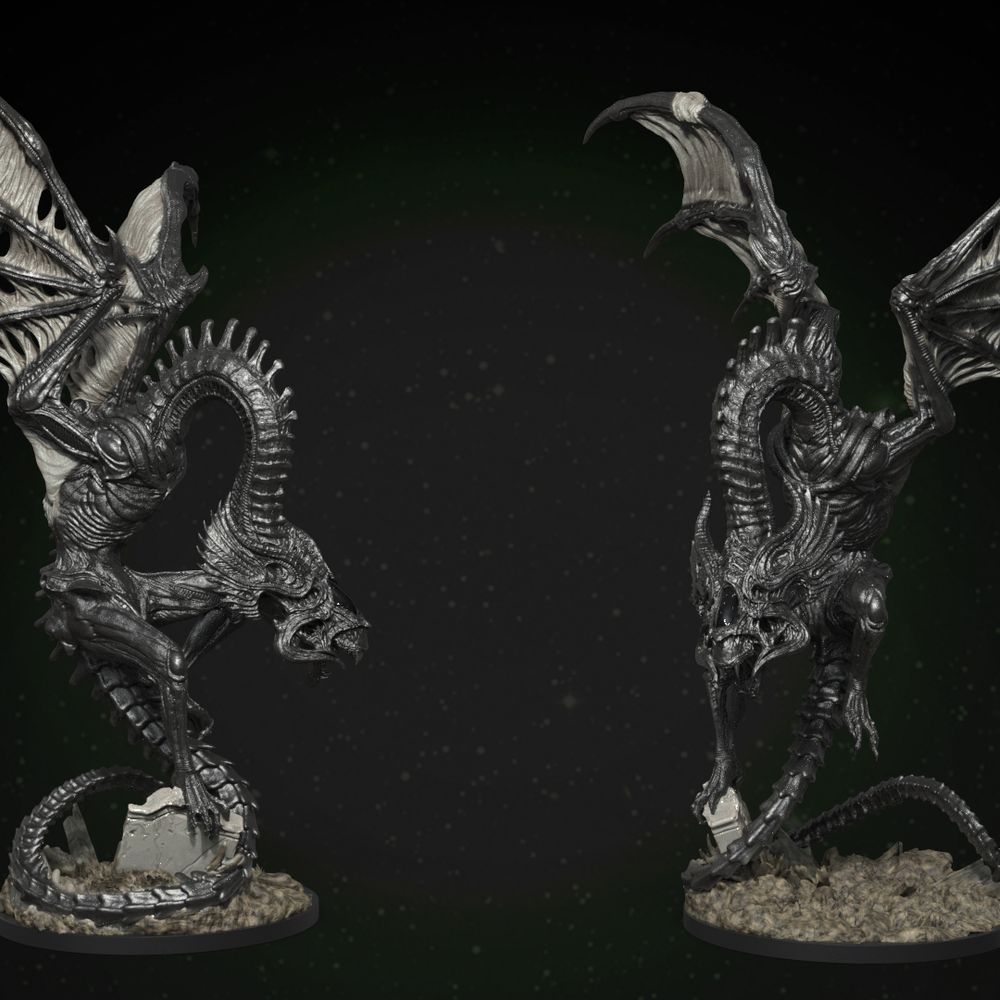 3D Printable BUNDLE#18 - Xenomorph Dragon by Necropunks Miniatures