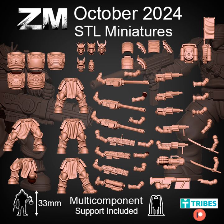 3D Printable Space Samurai Heavy Weapons by Zierzo Miniaturas