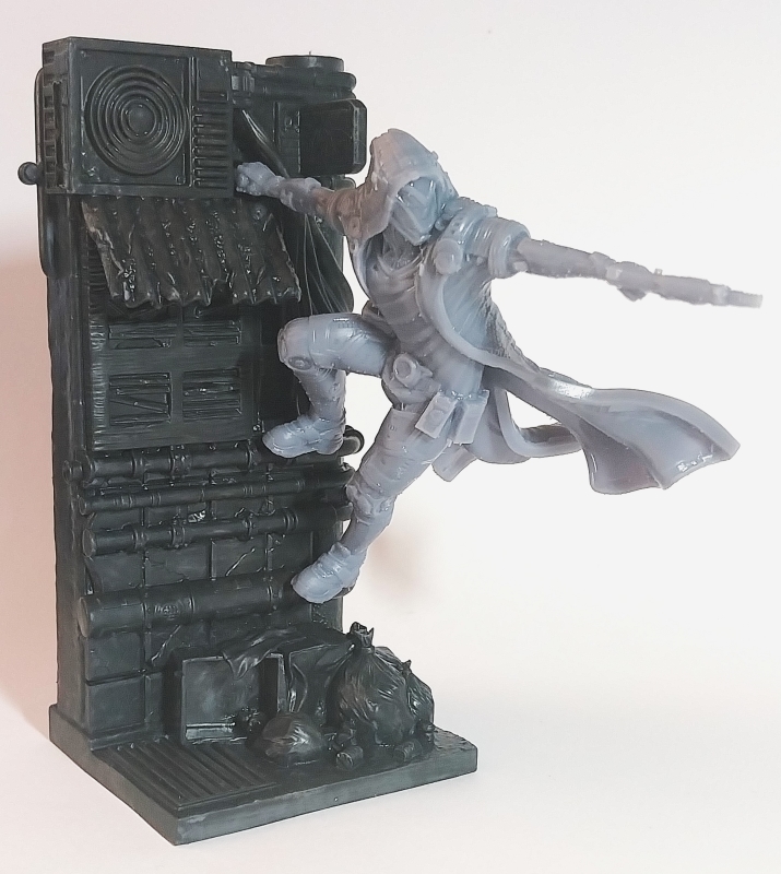 3D Printable Cyberpunk Ghost Assassin - The Silver Jackal