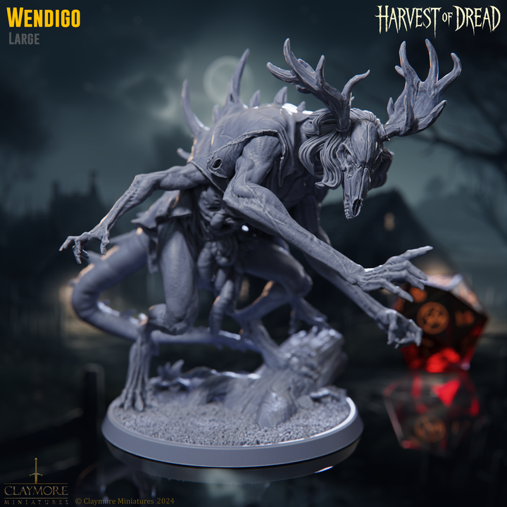 3D Printable Wendigo by Claymore Miniatures