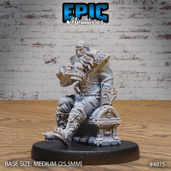 3D Printable Pirate Captain Barbarossa Drink / Pirate Crew / Cursed ...