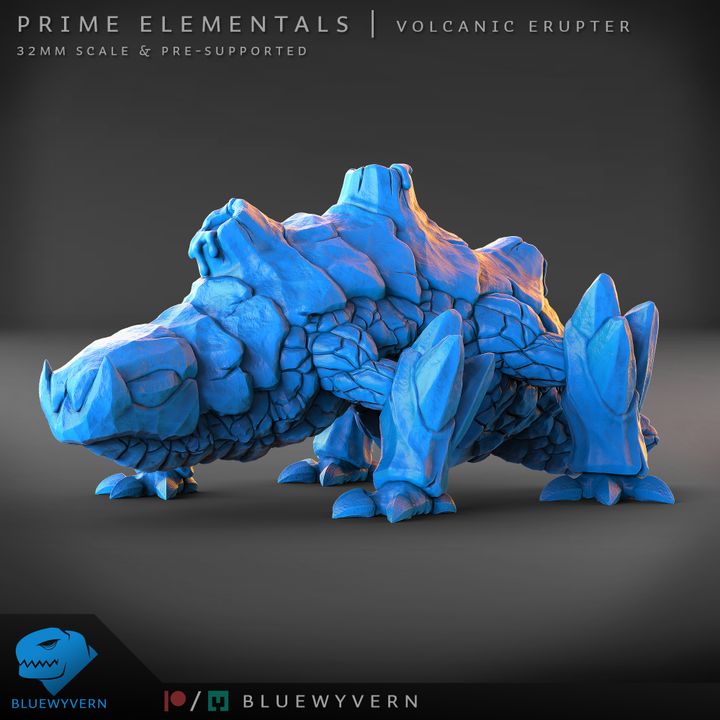 3D Printable Prime Elementals Volcanic Erupter by BlueWyvern 3D Printable Prime Elementals Volcanic Erupter by BlueWyvern