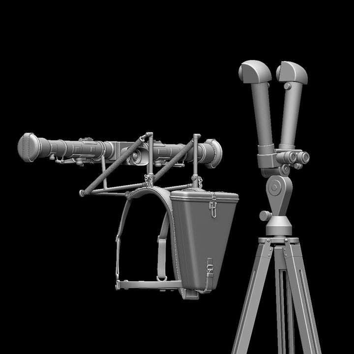 3D Printable rangefinder binoculars stereotube periscope by 3Dimontis