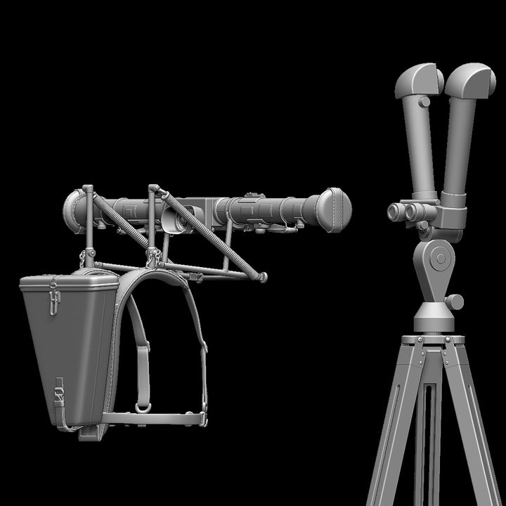 3D Printable rangefinder binoculars stereotube periscope by 3Dimontis