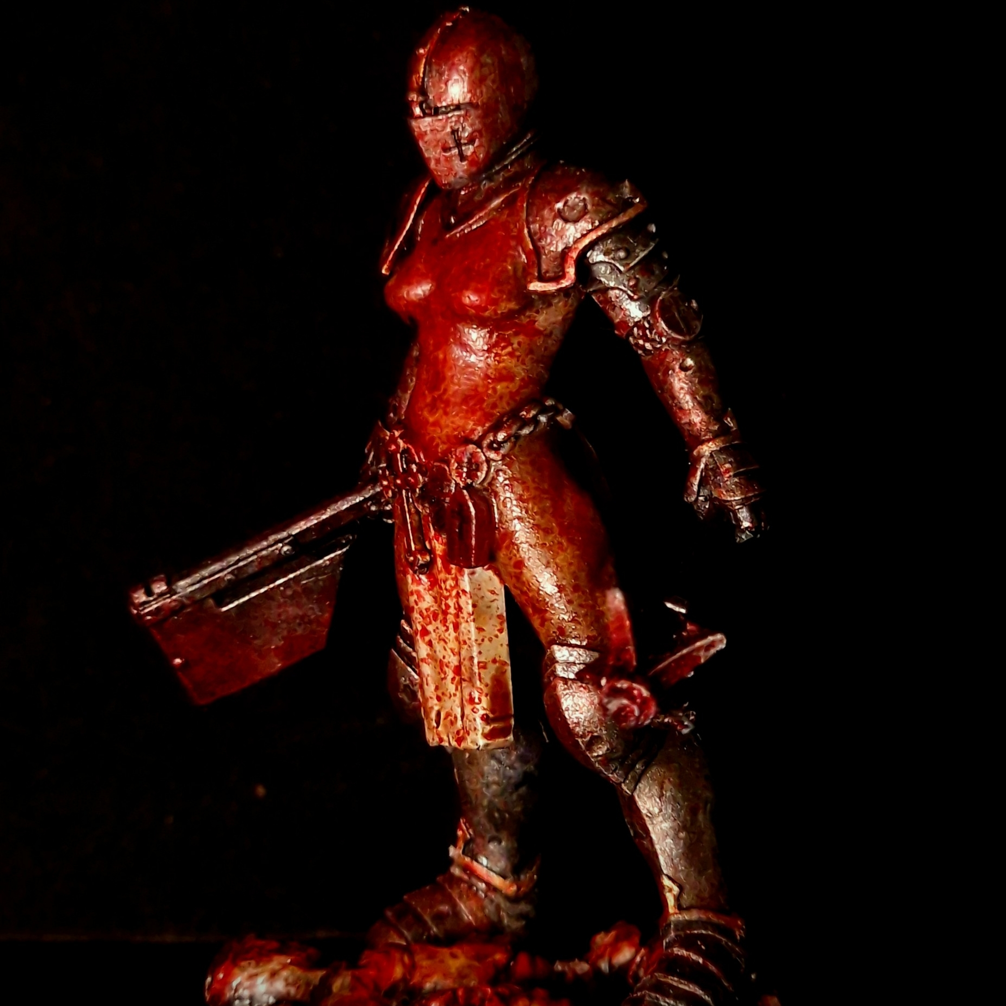 3D Print of Trench Crusade - Stigmatic nun (Axe, Mace) - Trench