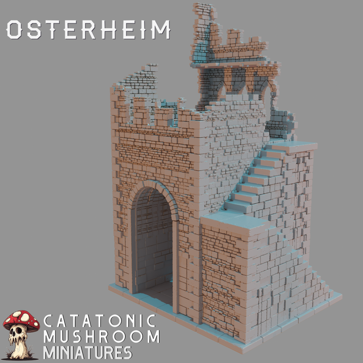Photo of OSTERHEIM - Ruined Stone Tower With Archway 3D Model