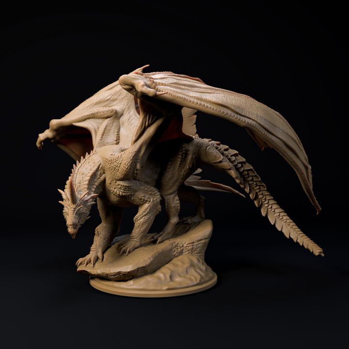 dragonlionmama専用ページ 3D Printable Adult Blue Dragon - pre-supported dragon by Dino and Dog