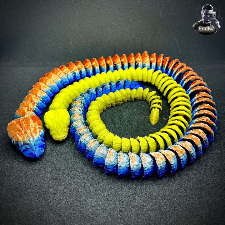 3D Printable Colossal Python Snake almost 90cm / 35Inch Lenght ...