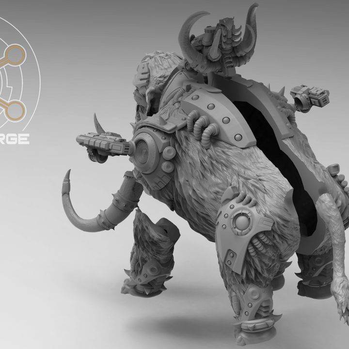 3D Printable Cybernetic War Mammoth by Atlan Forge