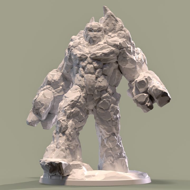 3D Printable Rock Golem by Jeff Hindsbøl Hansen