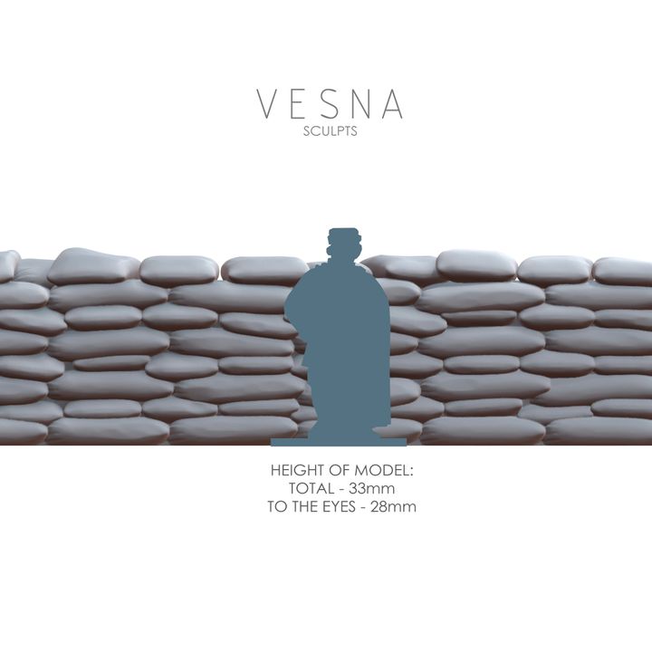 3D Printable FORTIFICATIONS SANDBAG WALLS by VESNA SCULPTS