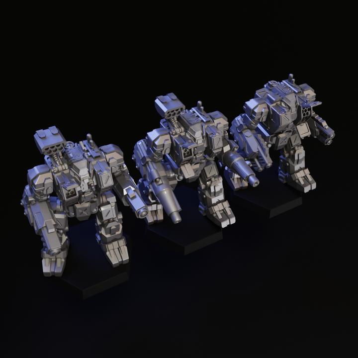 3D Printable 8mm Battleaxe Mech by ddd_martin_miniatures