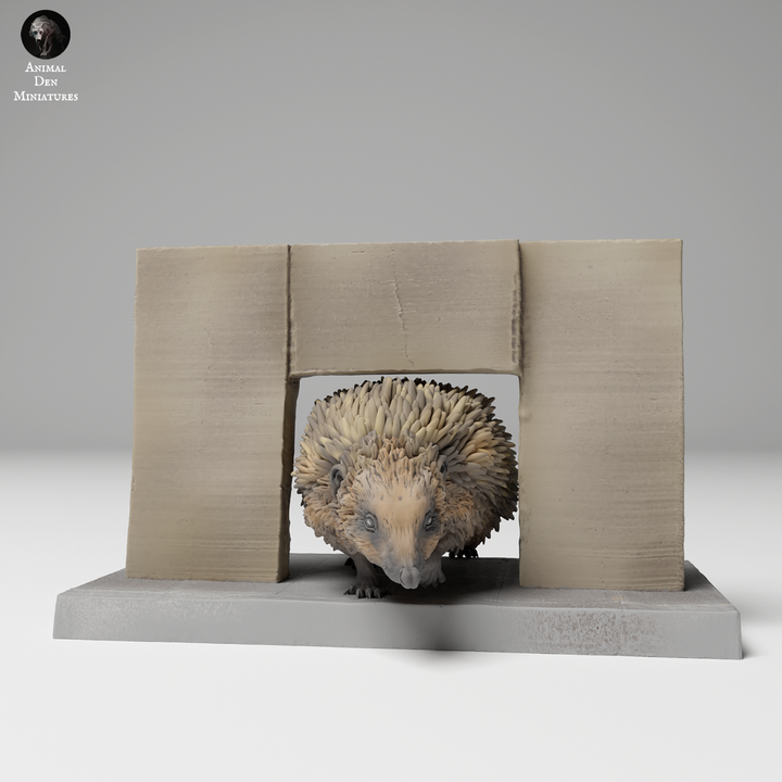 3D Printable European Hedgehog Crossing Fence by Animal Den Miniatures