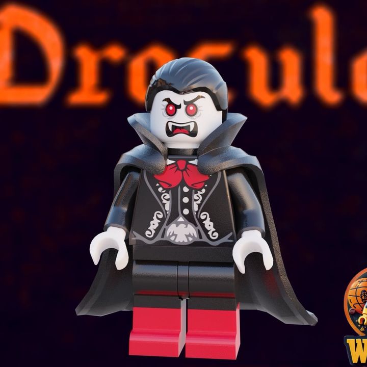 3D Printable Dracula Brick with Coffin by Walter's World 3D