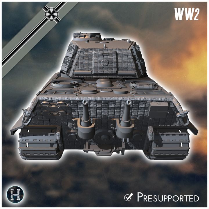 3D Printable Panzer VI Tiger II (Henschel) - Königstiger