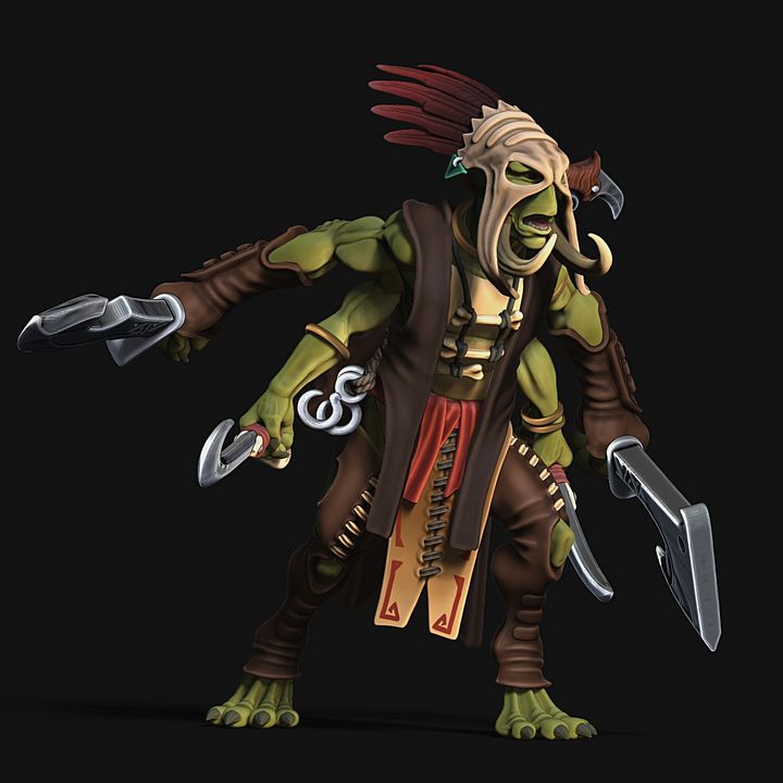 3D Printable Thark - Flesh Shaper - Greater God - 28/32mm by TheGoodBrick