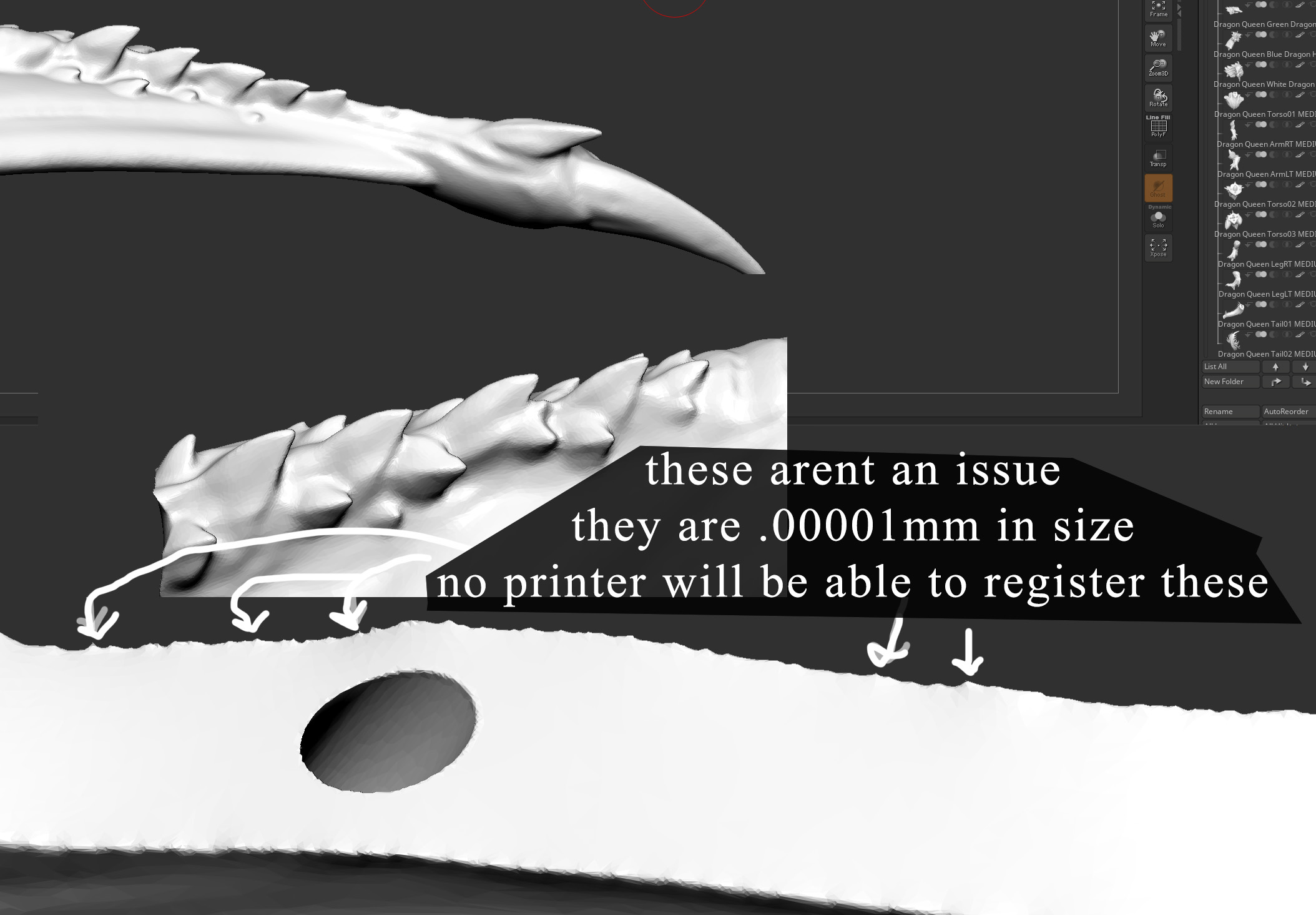 3d printable dragon queen small medium printer size 200mm tall 375mm