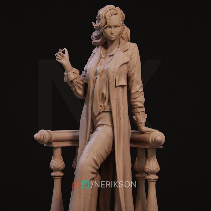3D Printable Laura the Detective Standalone [presupported] by Nerikson