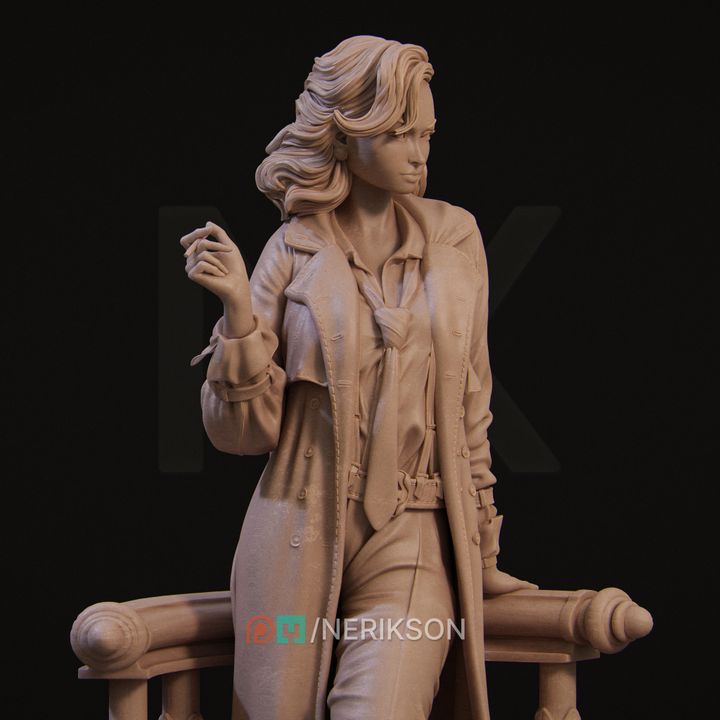 3D Printable Laura the Detective Standalone [presupported] by Nerikson