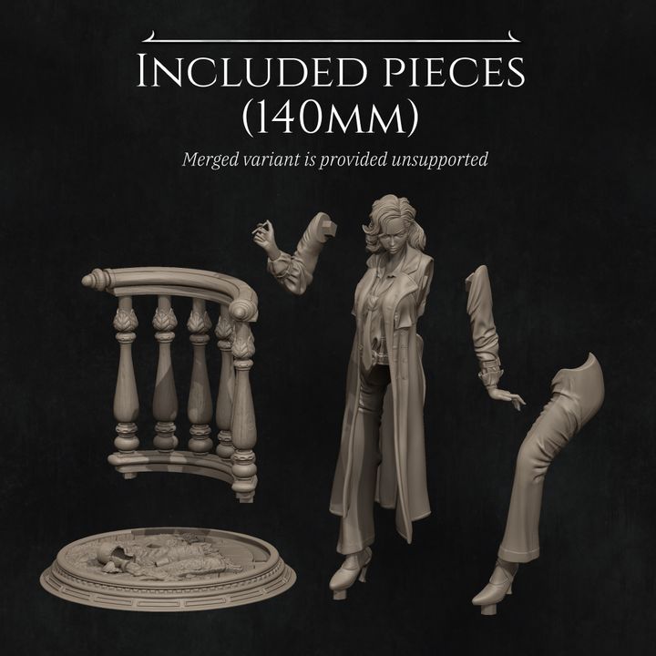 3D Printable Laura the Detective Standalone [presupported] by Nerikson