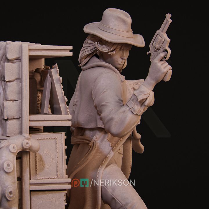 3D Printable Laura the Detective Diorama [presupported] by Nerikson