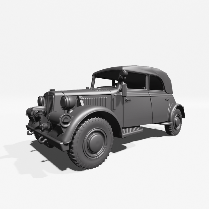 3D Printable Horch 901/40 (Kfz.21) (Rommel car) (Germany, WW2) by