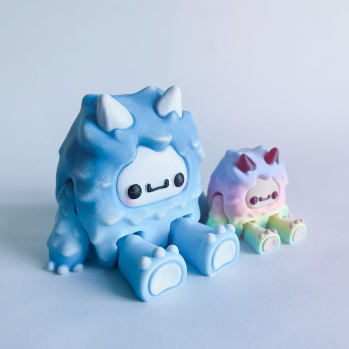 3D Printable Yeti Flexi and Mountain Shelf by Layersingreen